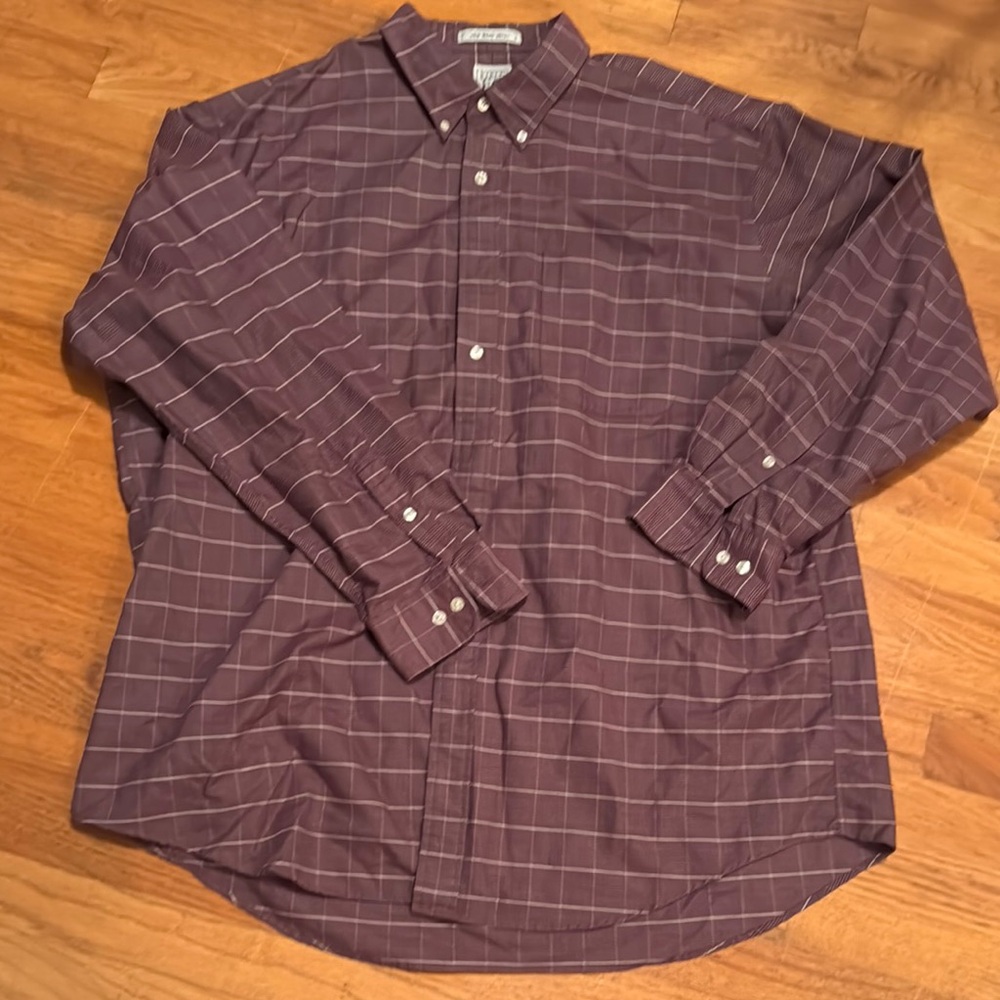 Field Gear Burgundy Casual Button Down Shirt, XL